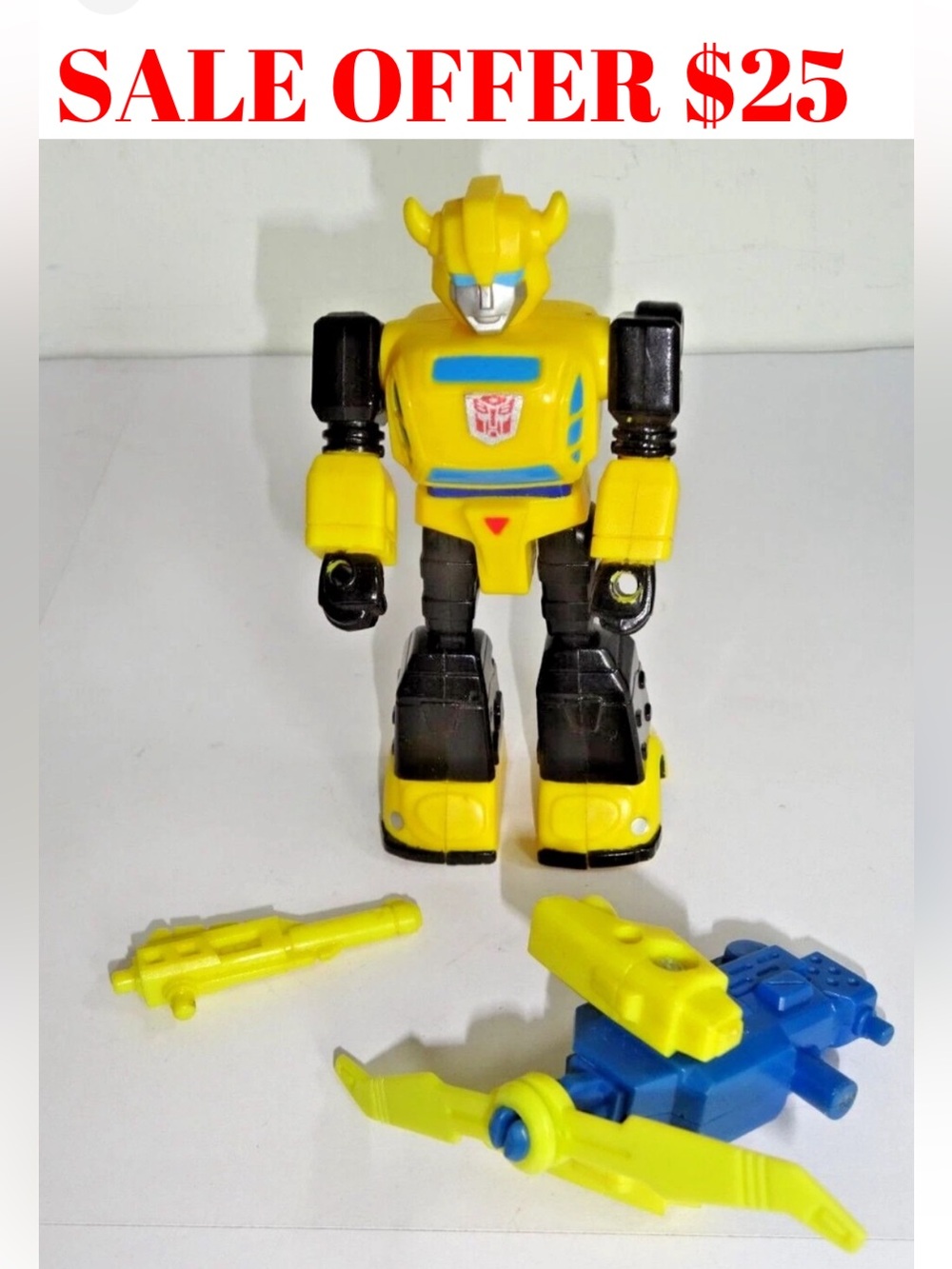 Transformers 1990 Bumblebee with Heli-Pack Hasbro Vintage Toy Figure